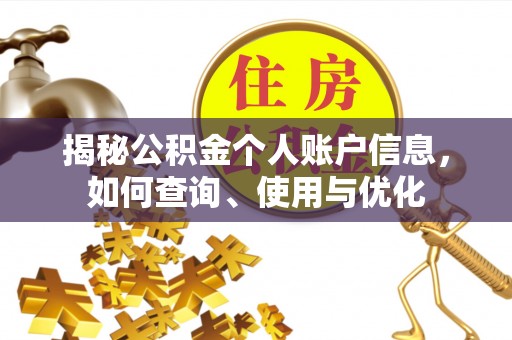 错那揭秘公积金个人账户信息，如何查询、使用与优化