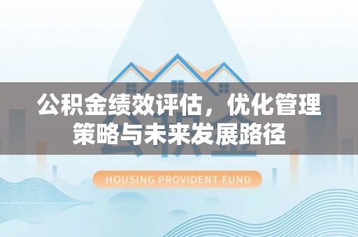 错那公积金绩效评估，优化管理策略与未来发展路径